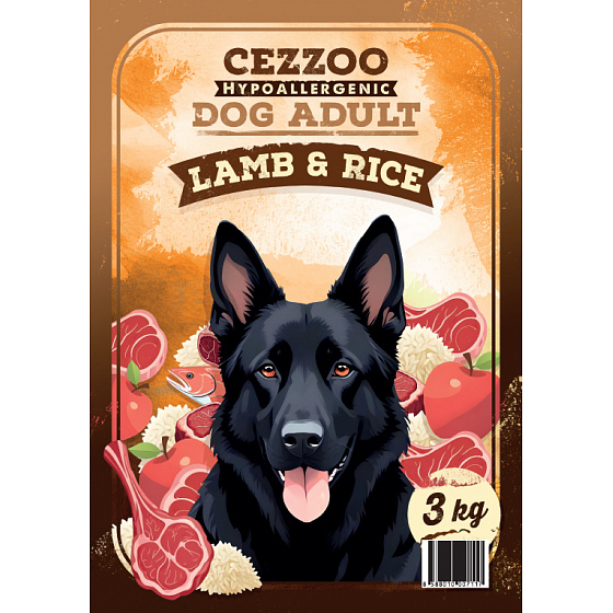 CEZZOO Hypoallergenic Dog Adult Lamb & Rice 3kg