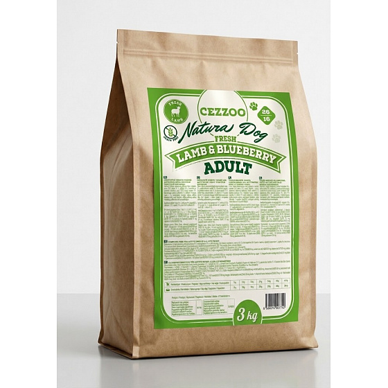 CEZZOO Natura Dog Fresh Lamb&Blueberry Adult GF 3kg